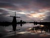 Kinderdijk in de vroege ochtend