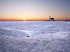 Het Paard van Marken in de winter net na zonsopgang